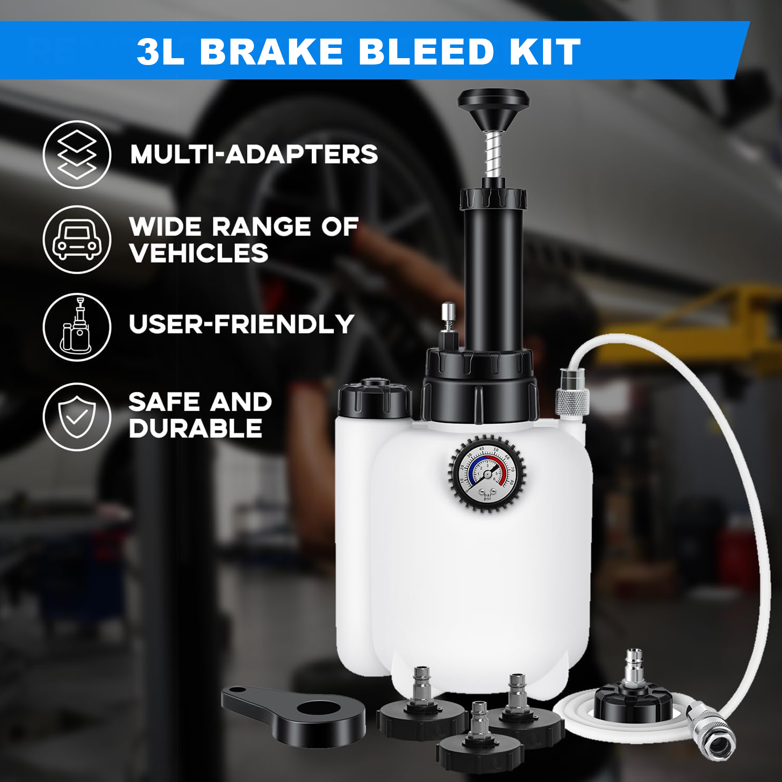 3L Vacuum Brake Fluid Bleeder  - Brake Bleeder Kit recensione e prezzo