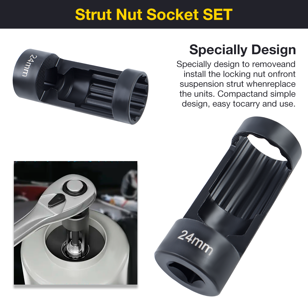6PCS Suspension Stud Nut Socke - Spring Compressor Tool recensione e prezzo