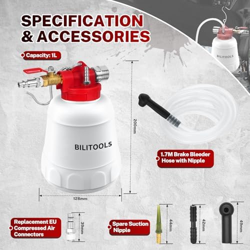 BILITOOLS 1L Vacuum Brake Blee - Brake Bleeder Kit recensione e prezzo