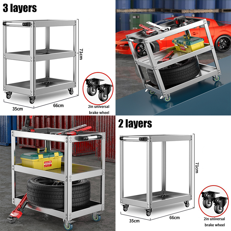 2/3 layers Trolley Stainless S - Auto Repair Shops recensione e prezzo